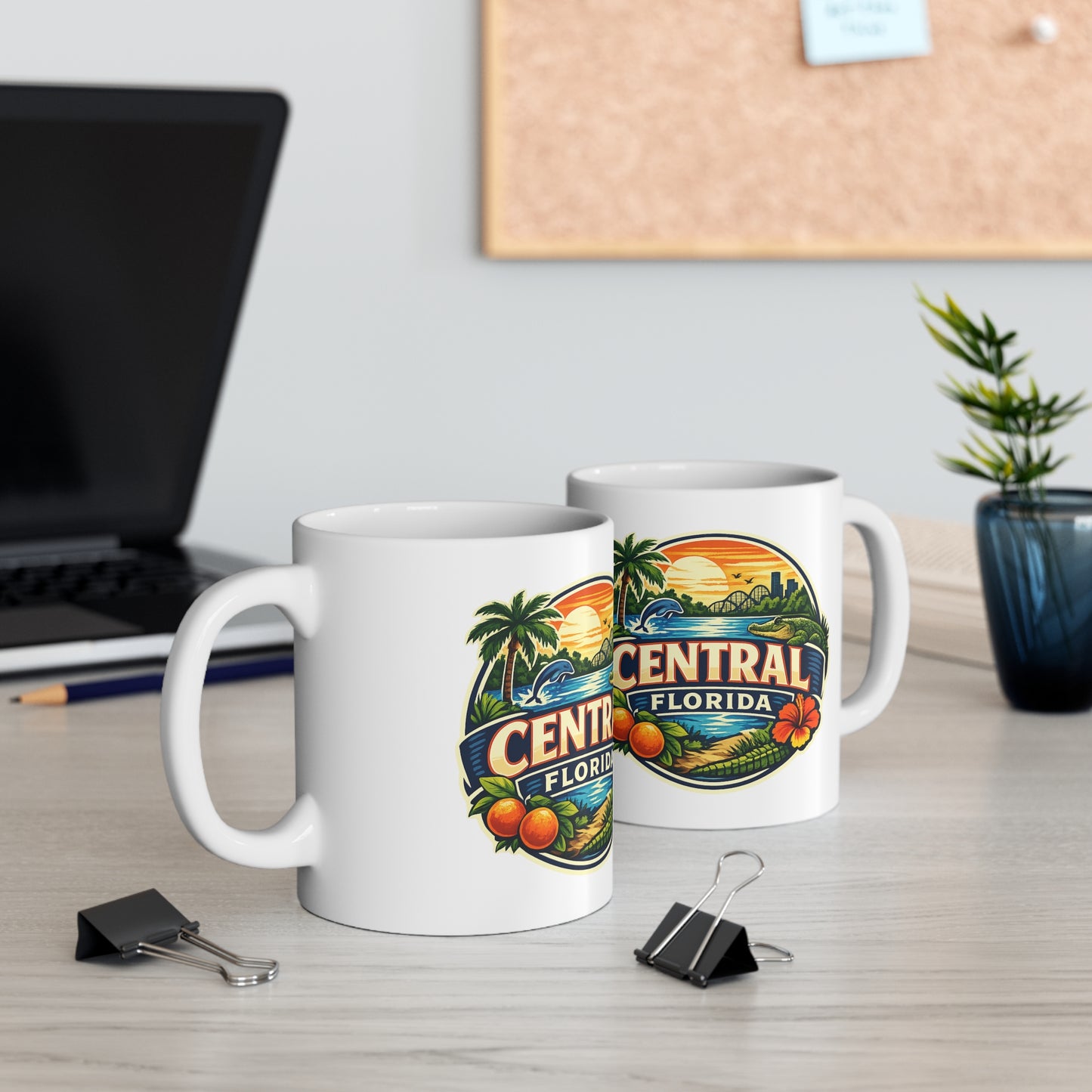 Central Florida Ceramic Coffee Cups, 11oz, 15oz
