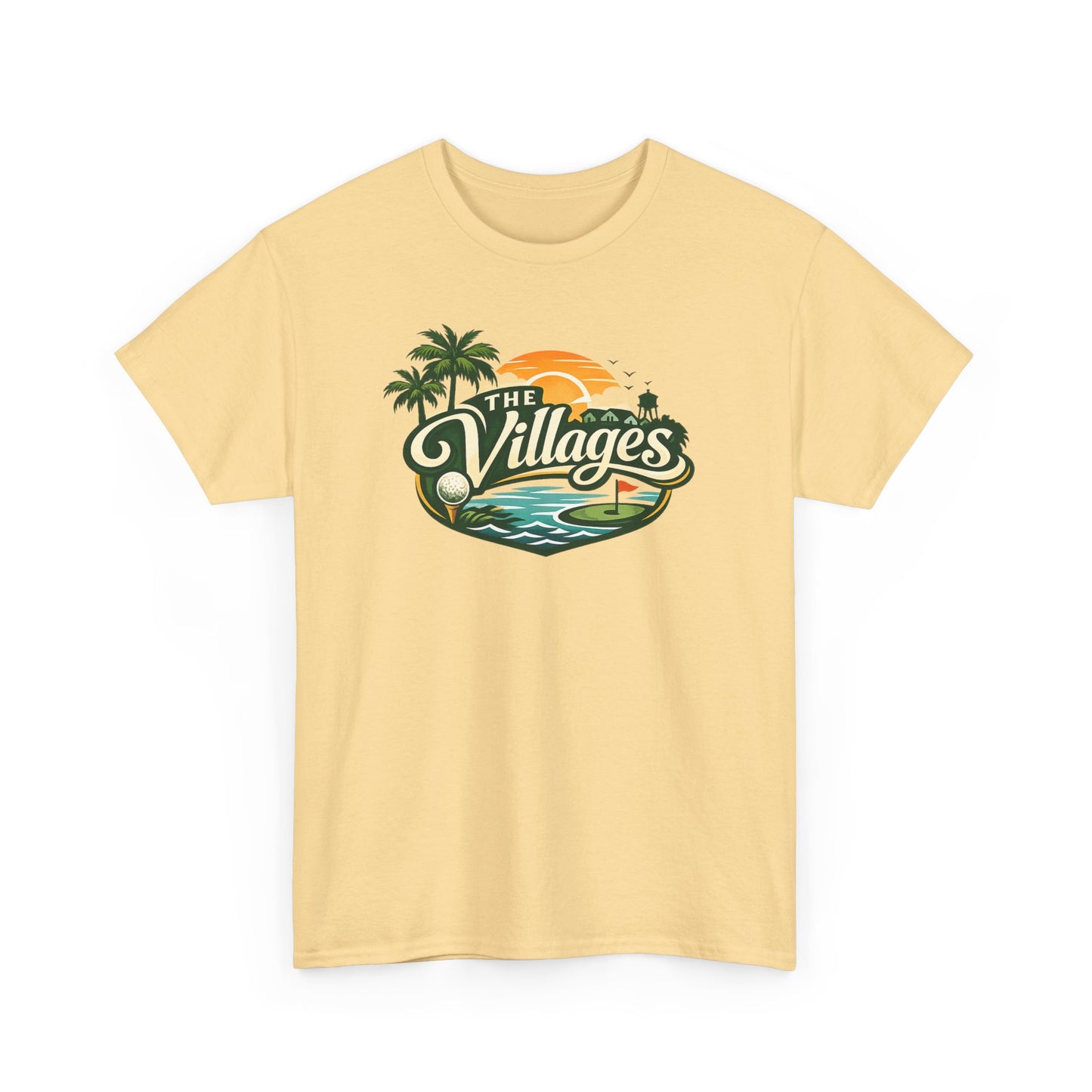The Villages of Florida Sunset Logo Tee - Florida Palm Beach Retro T-Shirt