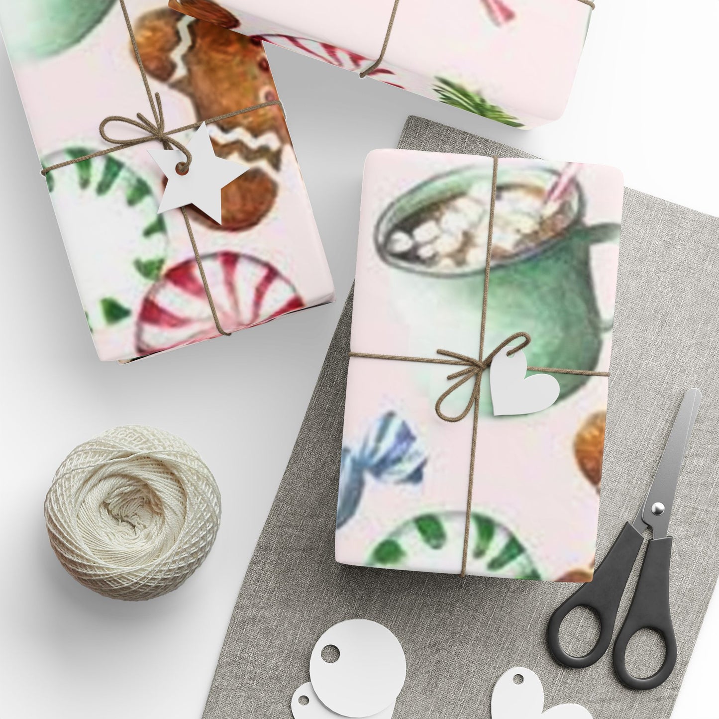 Gingerbread and Candy Canes Wrapping Papers