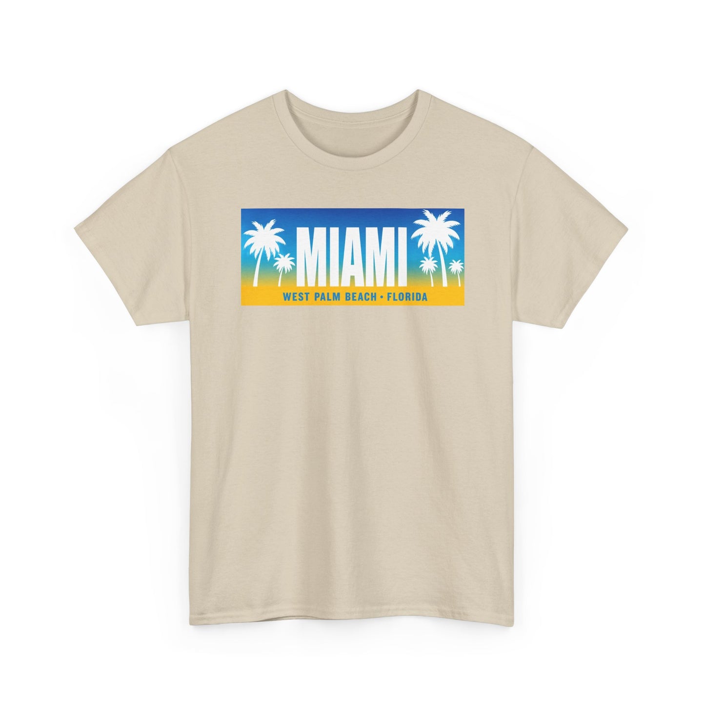 Miami West Palm Beach Vintage Tee — "MIAMI" Beach Palm Trees T‑Shirt