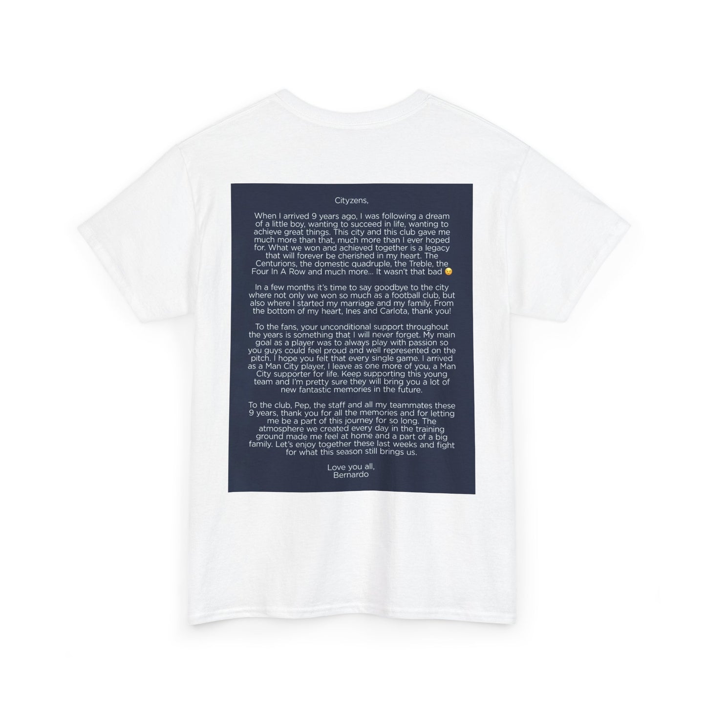 Bernardo Silva Tribute Tee – Inspirational Letter & Celebrating Goal Moment
