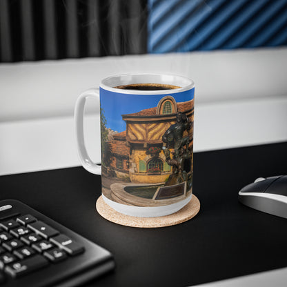 Gaston's Tavern Fountain Photo Mug — 11oz/15oz Ceramic Coffee Cup