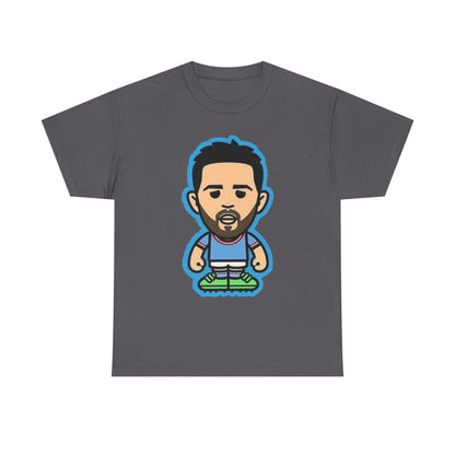 Bernardo Silva Manchester City Legend Graphic Tee — Player Cartoon Front & Tribute Poster Back