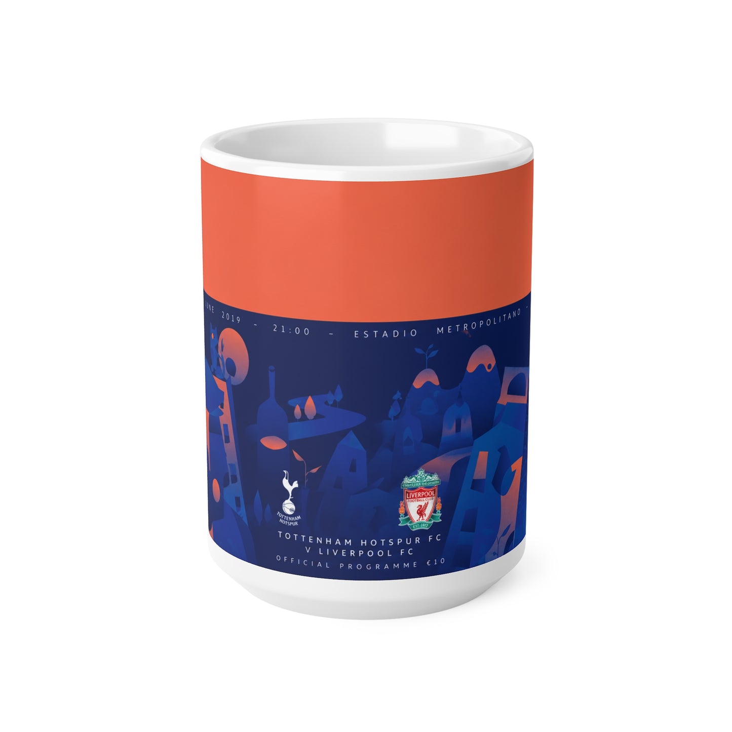 2019 Champions League Final Programme Cover Inspired Coffee Mug — Ceramic Cup (11oz/15oz)