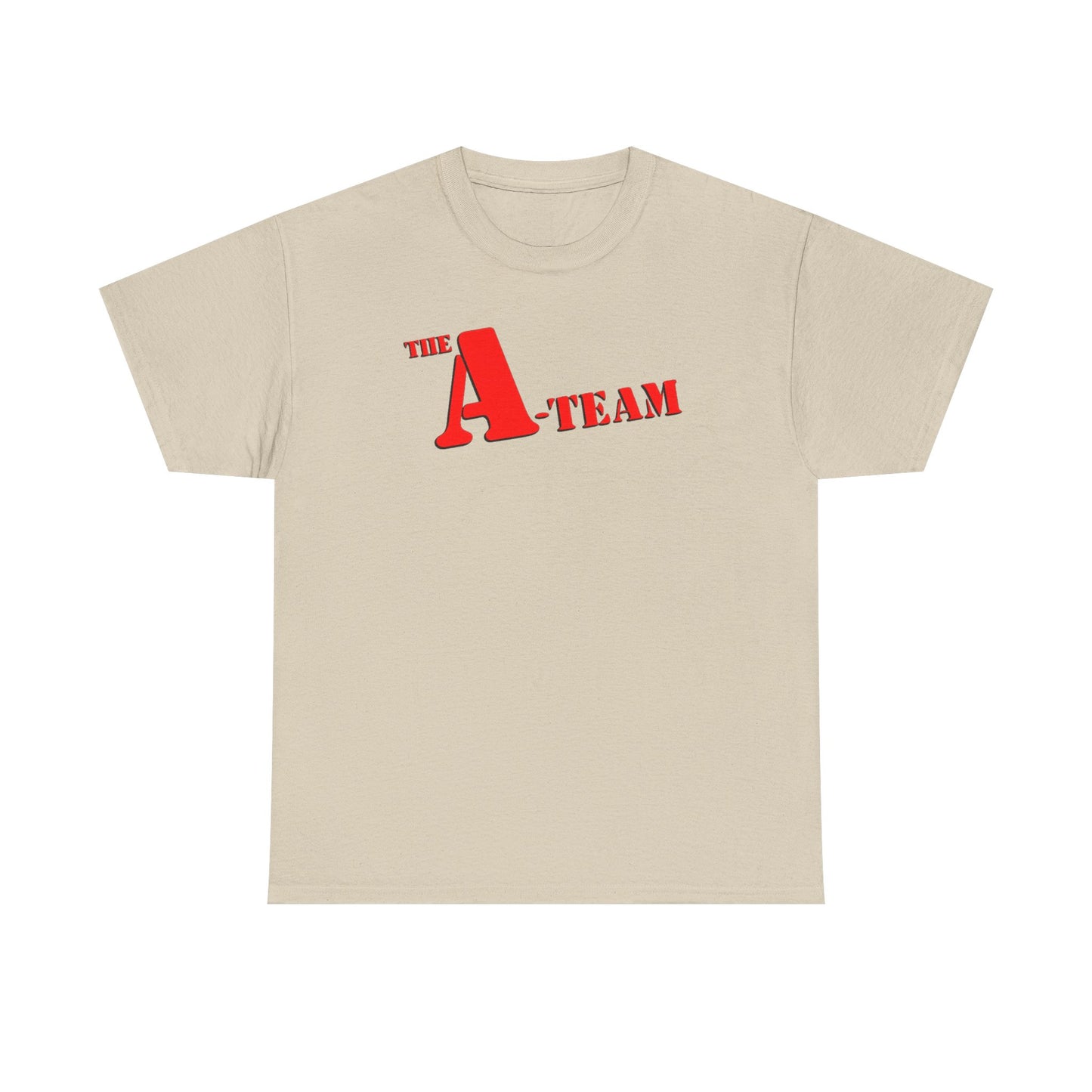 A-Team Graphic Tee — Retro Red Logo Vintage Crew T-Shirt