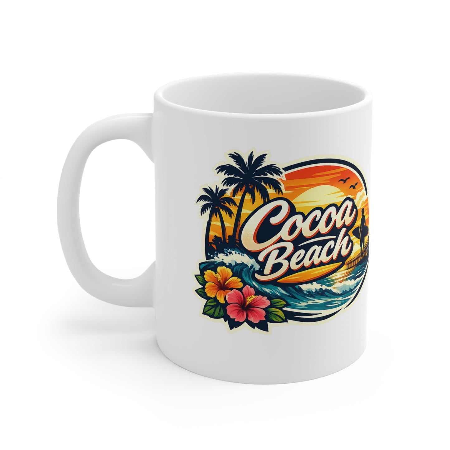Cocoa Beach Ceramic Coffee Cups, 11oz, 15oz