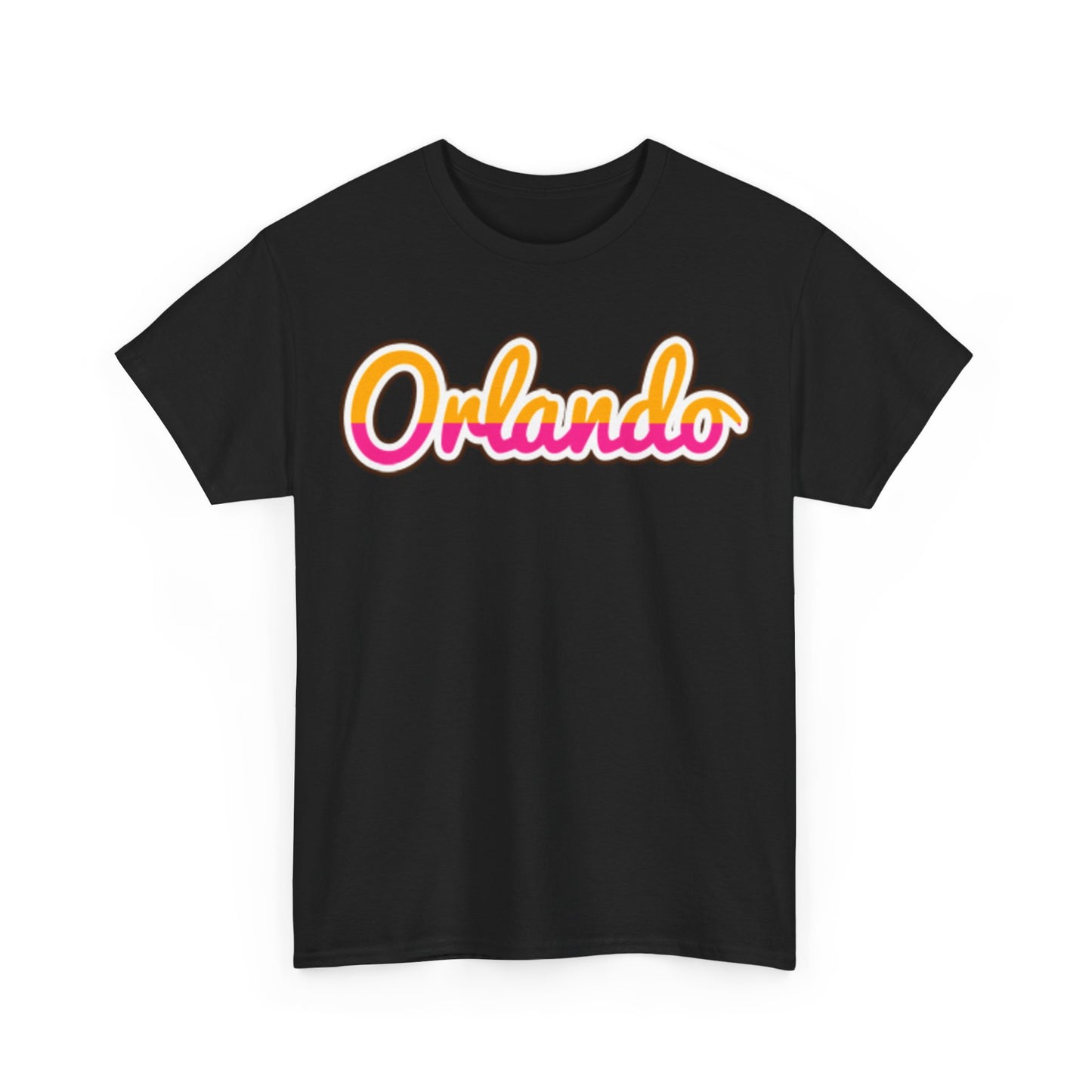 Orlando Retro Script Tee — Vintage Sunset City Souvenir Shirt