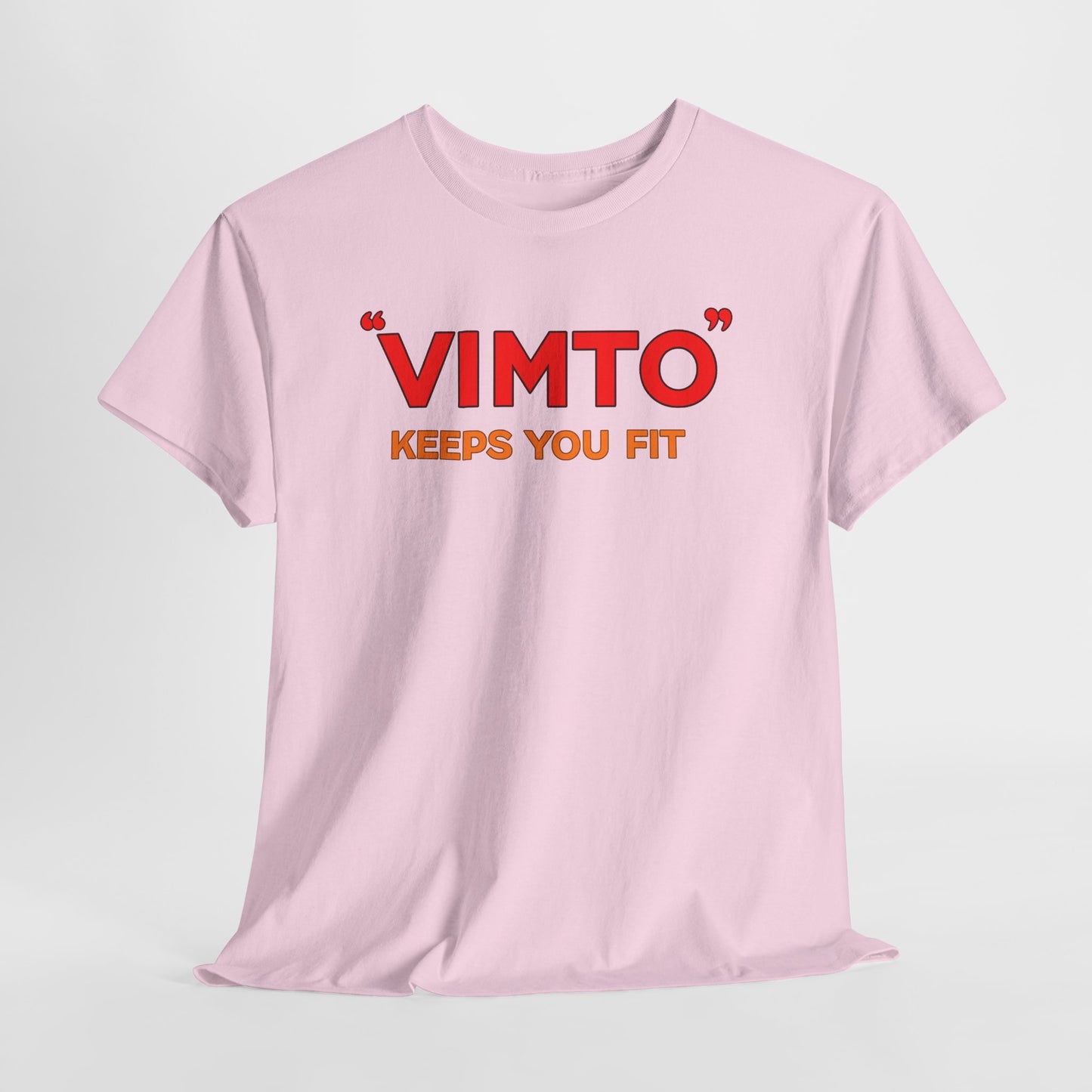 VIMTO "Keeps You Fit" Graphic Tee — Retro Beverage Logo T-Shirt