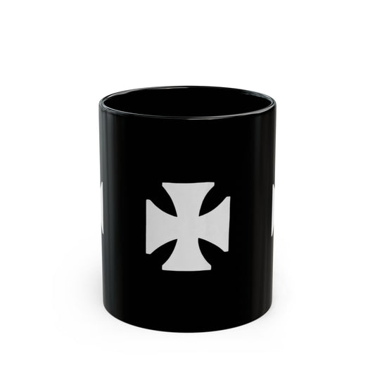 Manchester City ST Mark's Black Ceramic Mug with White Maltese Cross – Gothic Coffee Cup (11oz, 15oz)