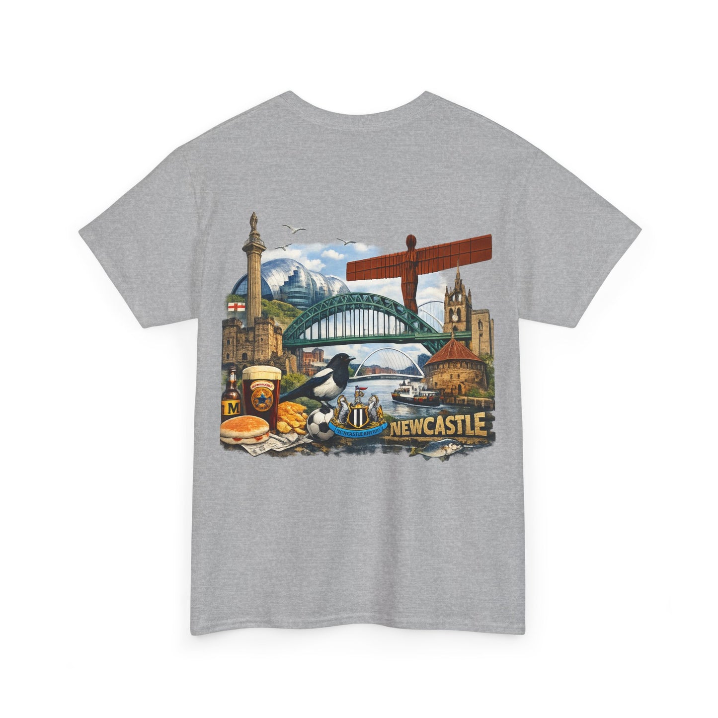Newcastle Upon Tyne Landmark Tee — Vintage Cityscape T-Shirt