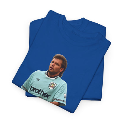 Uwe Rosler Manchester City Legend Graphic Tee - Retro Football Kit Print