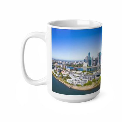 City Skyline Ceramic Mug — Scenic Riverfront Panorama (11oz, 15oz)