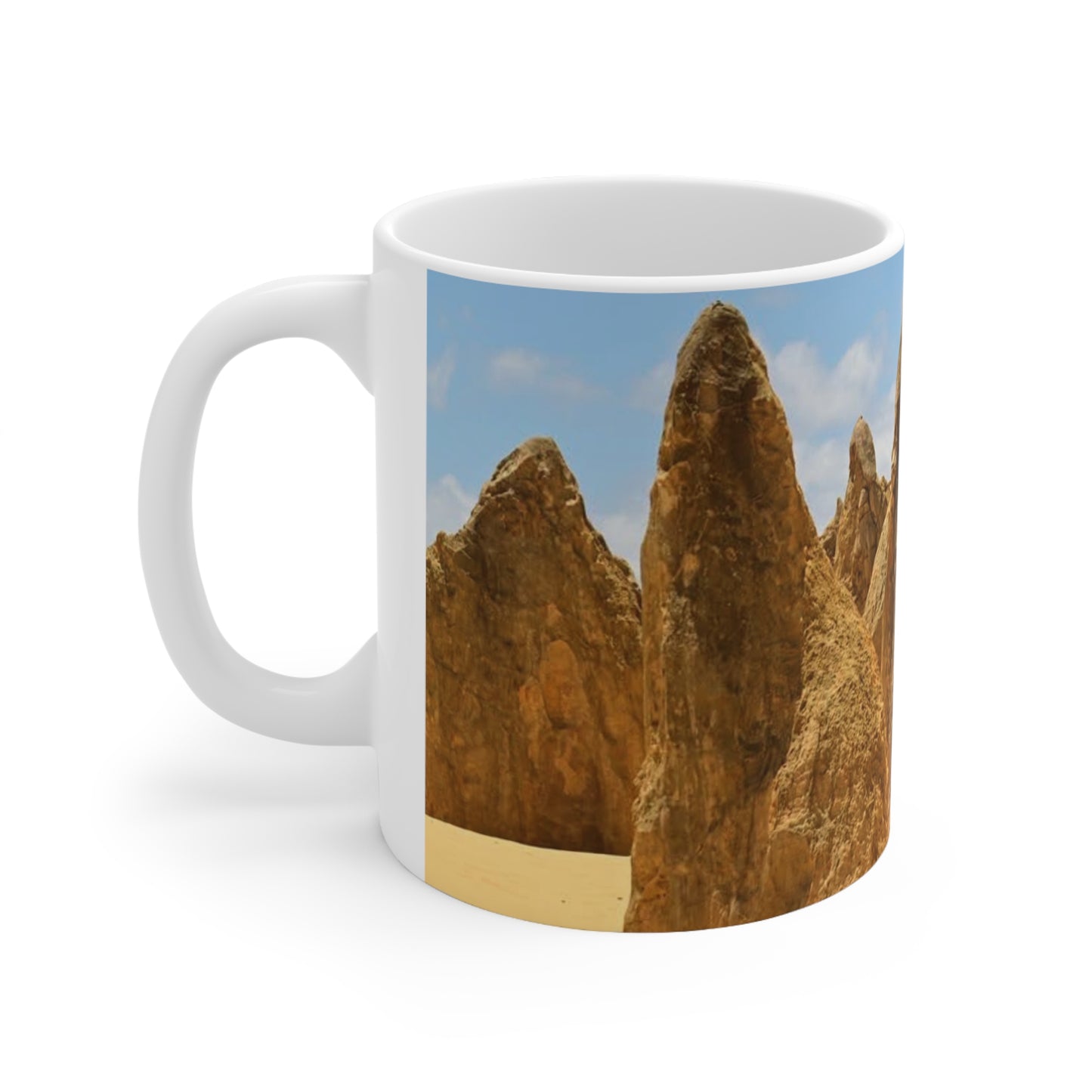 Desert Pinnacles Photo Mug — Scenic Pinnacle Rocks Coffee Cup (11oz & 15oz)