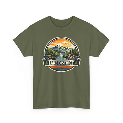 Lake District Graphic Tee — Scenic Mountain & Lake Camping Shirt