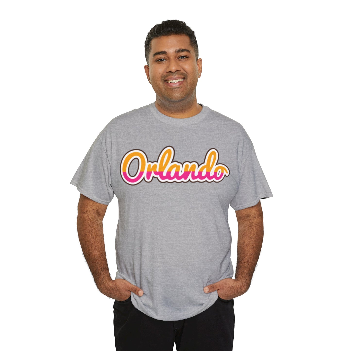 Orlando Retro Script Tee — Vintage Sunset City Souvenir Shirt
