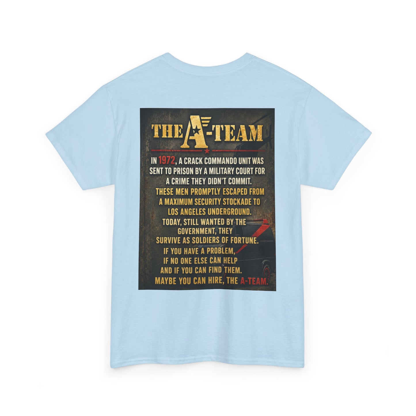 A-Team Graphic Tee — Retro TV Series Logo & Character Poster T-Shirt