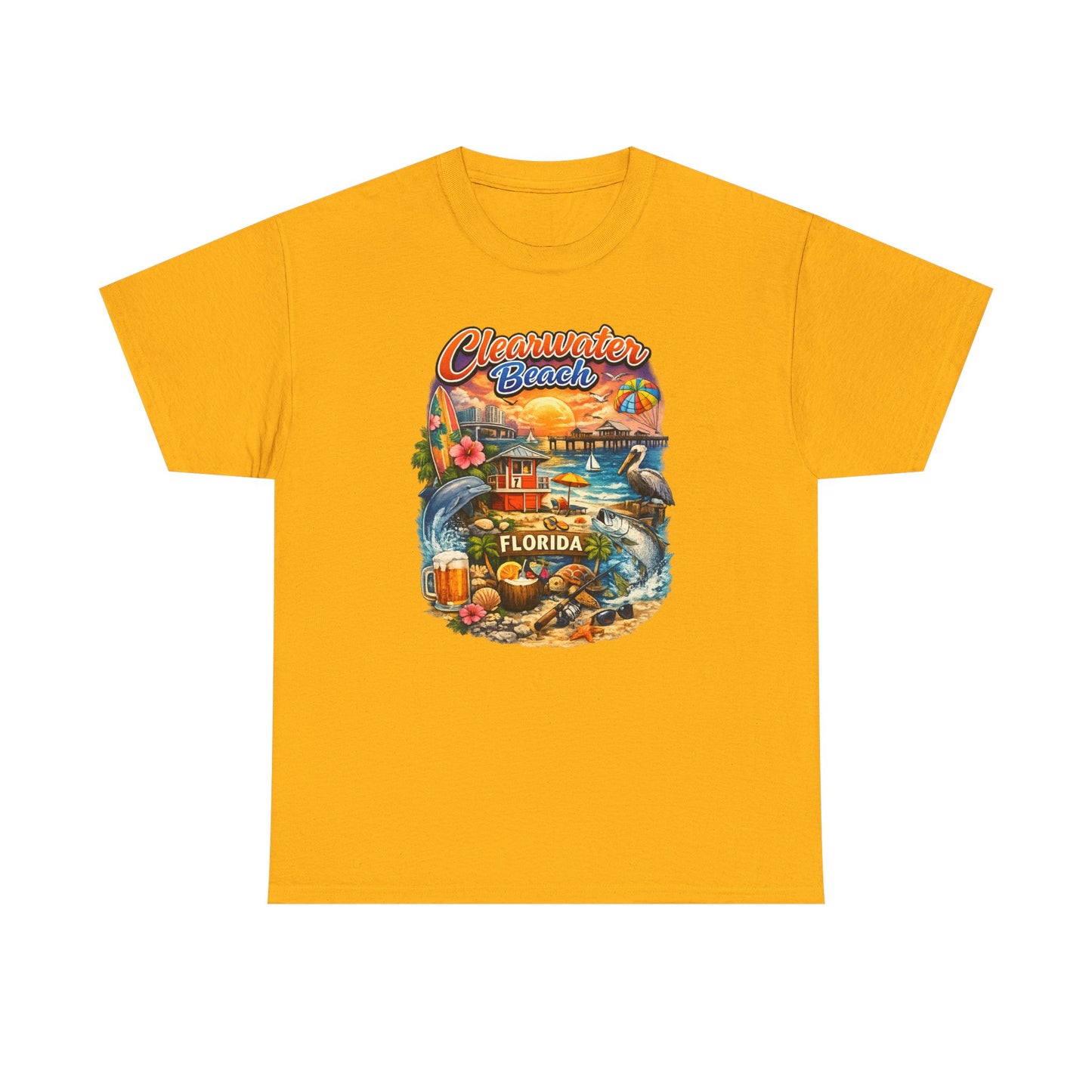 Clearwater Beach Florida Vintage Vacation T-Shirt