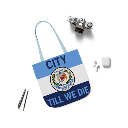 City Till We Die Canvas Tote Bag — Football Fan Flag Tote