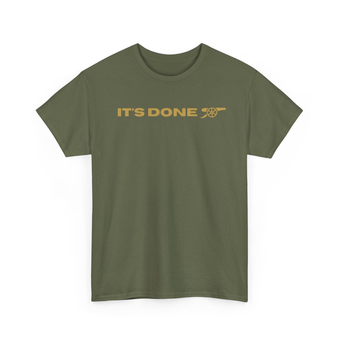 It's Done Arsenal Champions T-Shirt – Minimalist Gold Script Tee