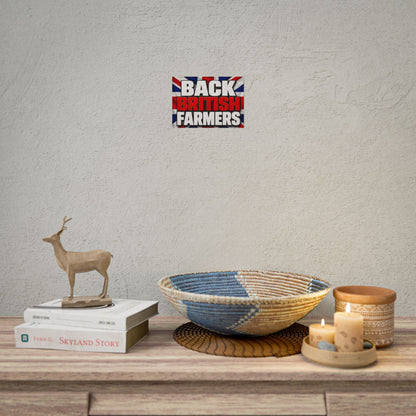 Back British Farmers Union Jack Support Poster