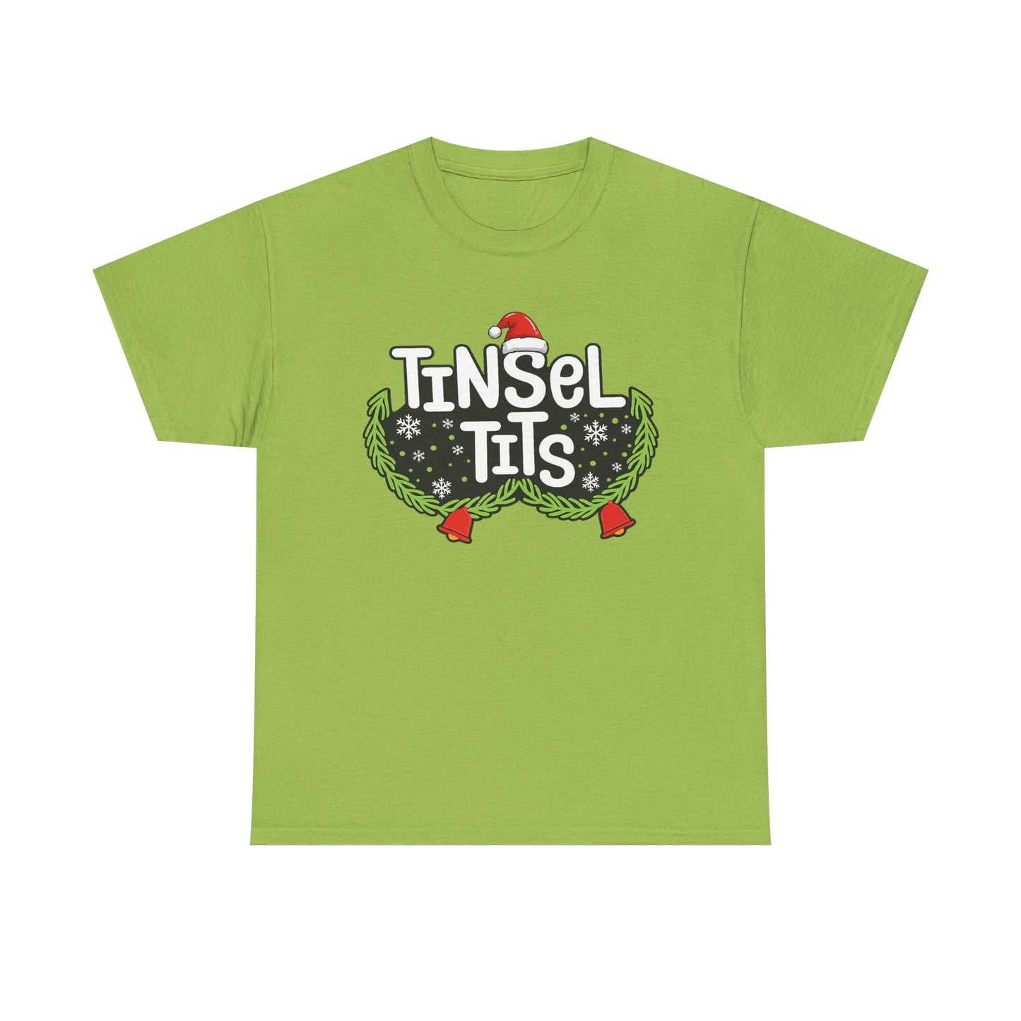 T-Shirt — "Tinsel Tits" Funny Christmas Wreath Holiday Tee