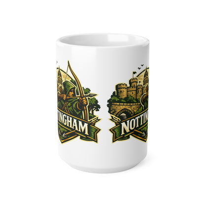 Nottingham Robin Hood Ceramic Coffee Mug — 11oz & 15oz Travel-Perfect Gift