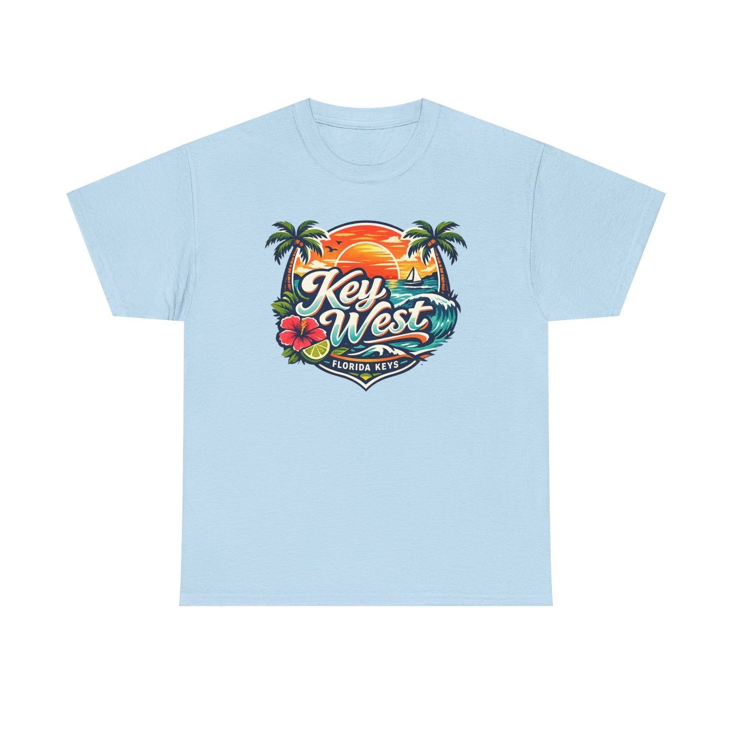 Key West Florida Keys T‑Shirt — Tropical Sunset Palm Beach Souvenir Tee