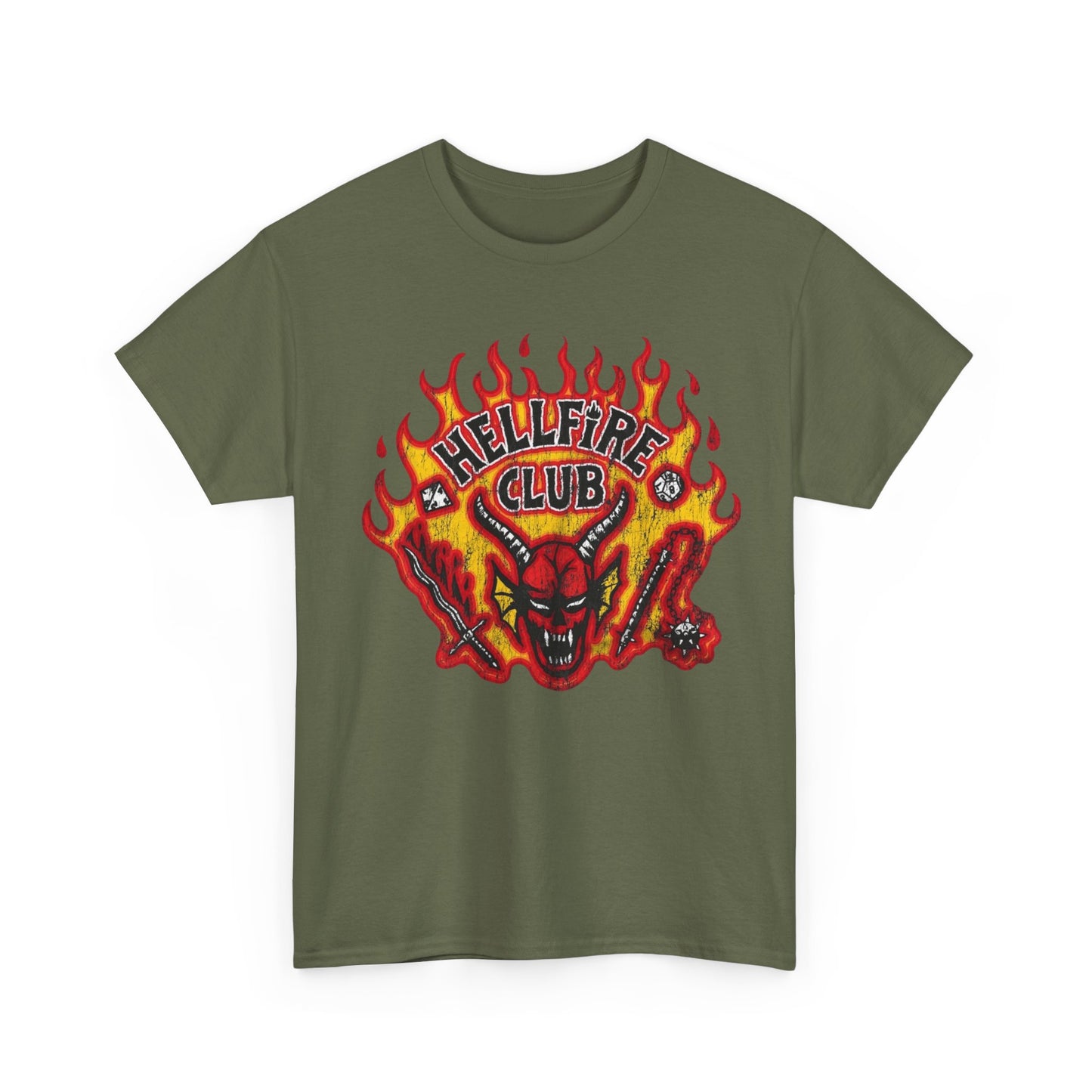 T-Shirt — "Hellfire Club" Fiery Devil Graphic Tee