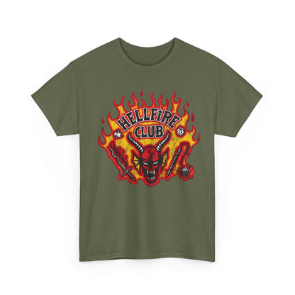 T-Shirt — "Hellfire Club" Fiery Devil Graphic Tee