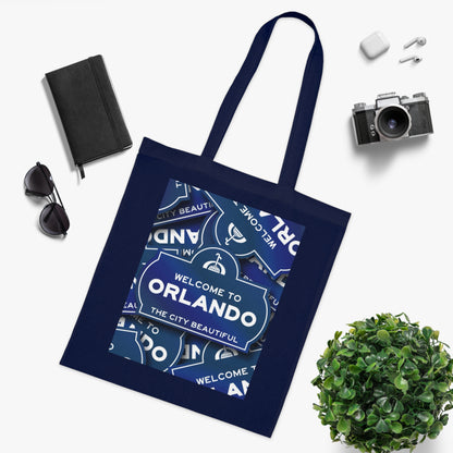 Orlando Souvenir Tote Bag – "Welcome to Orlando" City Beautiful Cotton Shopper