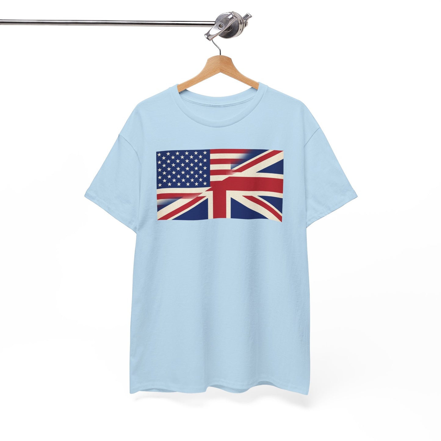 USA-UK Flag Graphic Tee — American British Union Jack Mashup T-Shirt