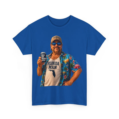 Florida Man Graphic Tee — Funny Vacation Shirt with Hawaiian Shirt Design