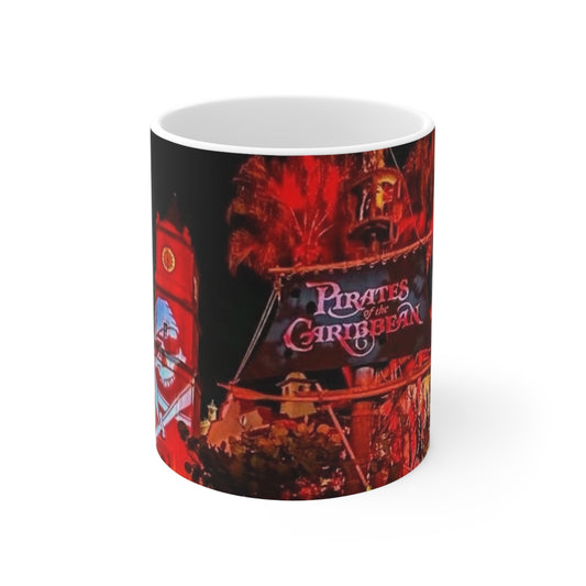 Pirates of the Caribbean Night Scene Ceramic Coffee Mug — 11oz & 15oz
