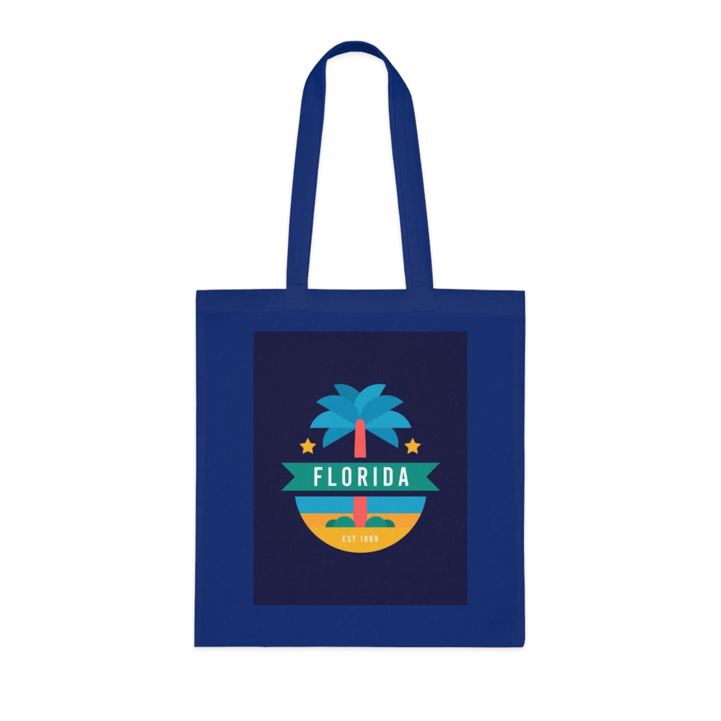 Florida Palm Beach Tote Bag – Retro State Travel Cotton Tote
