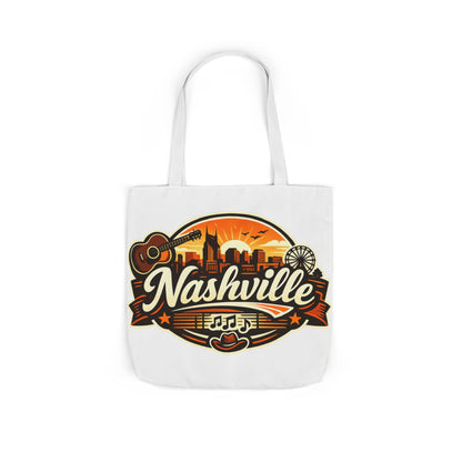 Nashville Sunset Tote Bag — Country Music Skyline Canvas Tote