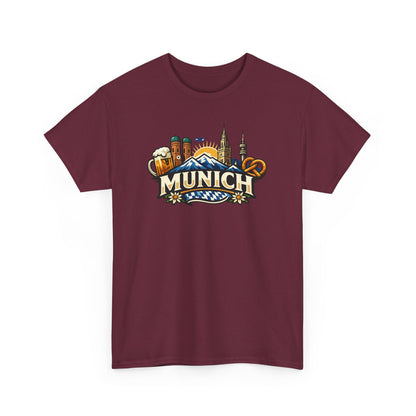 Munich Souvenir T‑Shirt — Oktoberfest Beer & Pretzel Graphic Tee