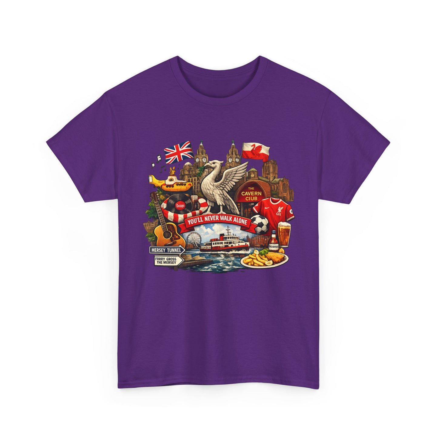 Liverpool Landmarks & You'll Never Walk Alone T-Shirt