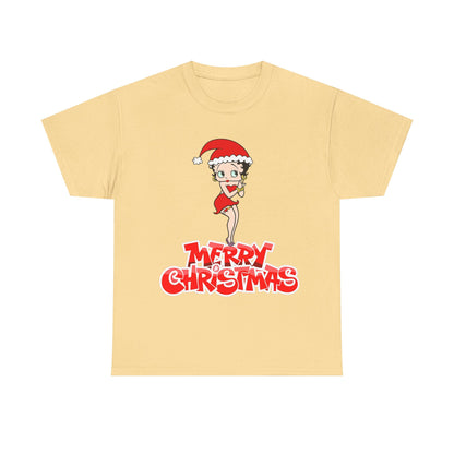 Christmas Betty Boop Tee - 'Merry Christmas' Holiday Graphic Shirt