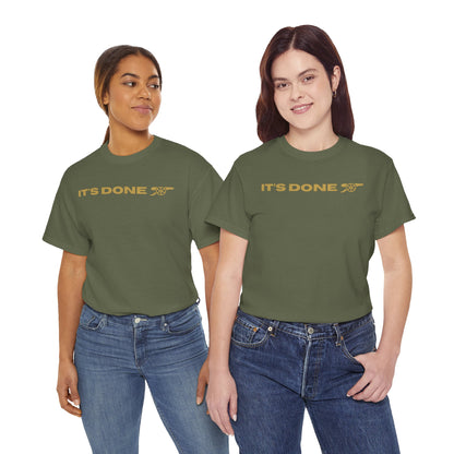 It's Done Arsenal Champions T-Shirt – Minimalist Gold Script Tee