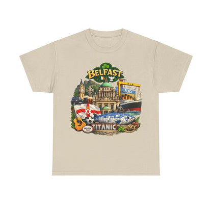 Belfast Collage T-Shirt – Titanic & City Landmarks Souvenir Tee