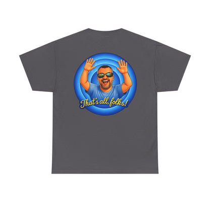 T-Shirt — "That's All, Folks!" Waving Portrait Graphic Tee