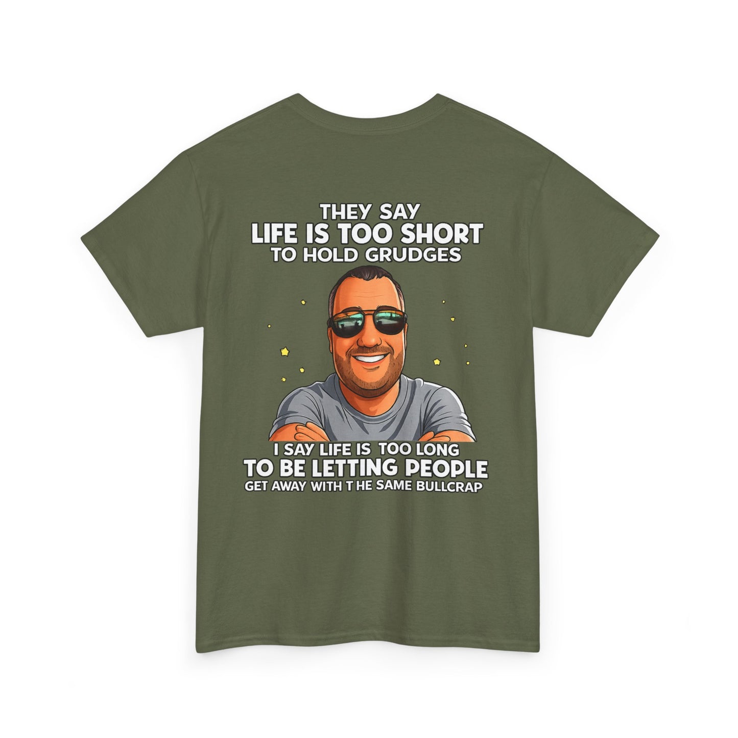 Graphic Tee — “Life Is Too Short” Funny Retro Portrait T-Shirt