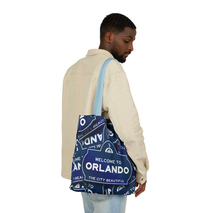 Orlando Welcome Sign Canvas Tote