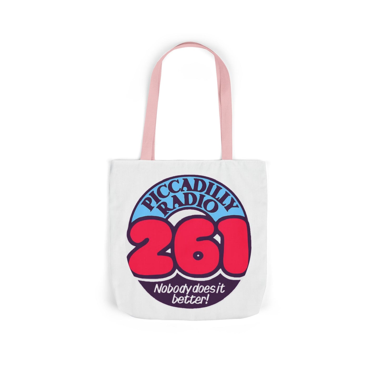 Tote Bag — Retro 'Piccadilly Radio 261' Vintage Logo Canvas Tote