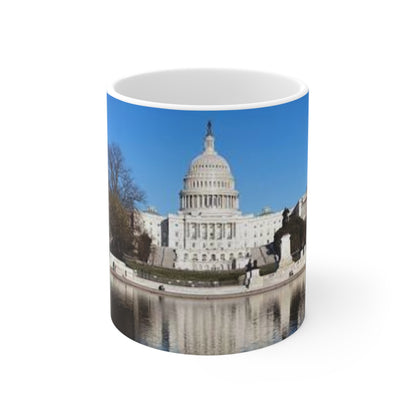 US Capitol Reflection Mug — Washington D.C. Scenic Ceramic Coffee Cup (11oz & 15oz)