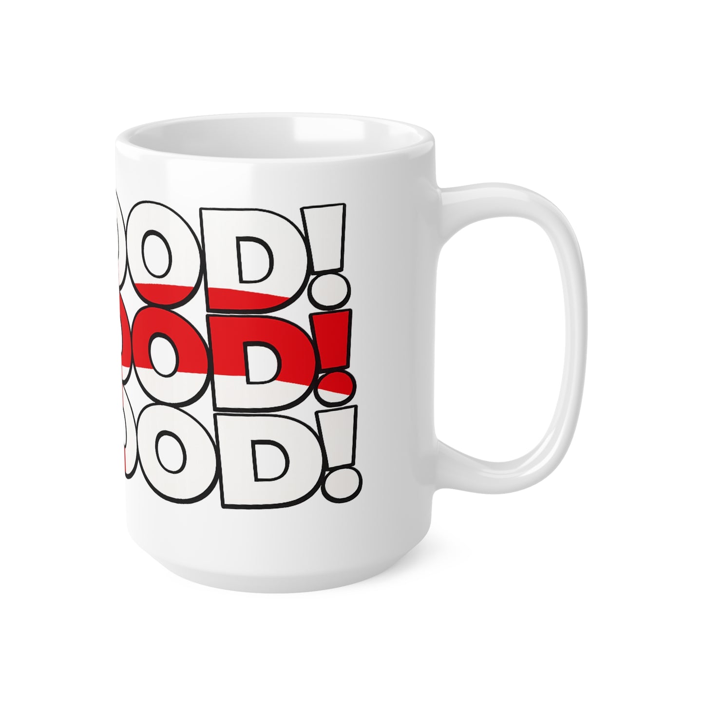 England 'SO GOOD' Bold Graphic Ceramic Coffee Cup (11oz & 15oz)