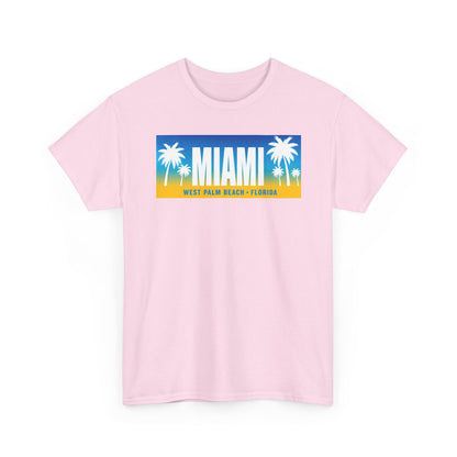 Miami West Palm Beach Vintage Tee — "MIAMI" Beach Palm Trees T‑Shirt