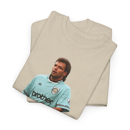 Uwe Rosler Manchester City Legend Graphic Tee - Retro Football Kit Print