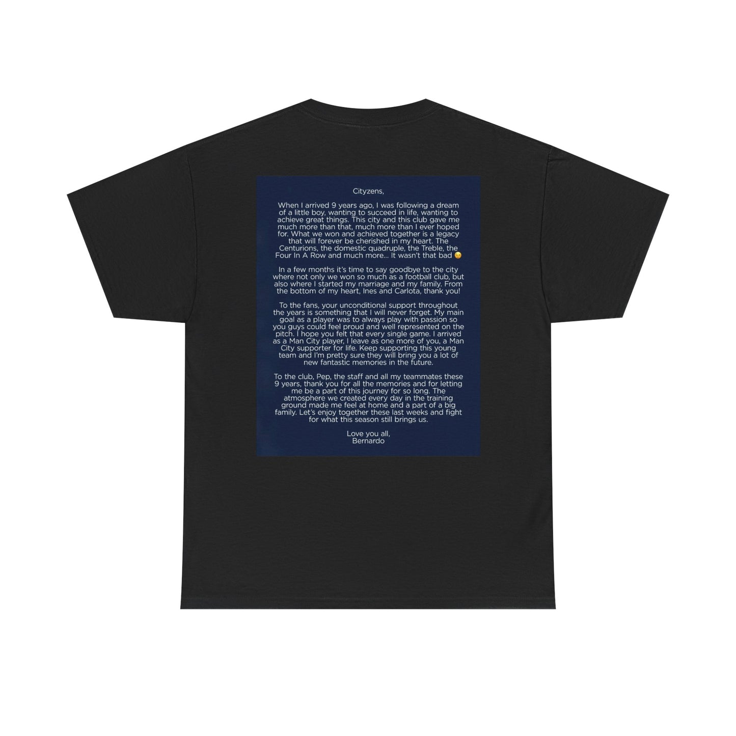 Bernardo Silva Tribute Tee – Inspirational Letter & Celebrating Goal Moment