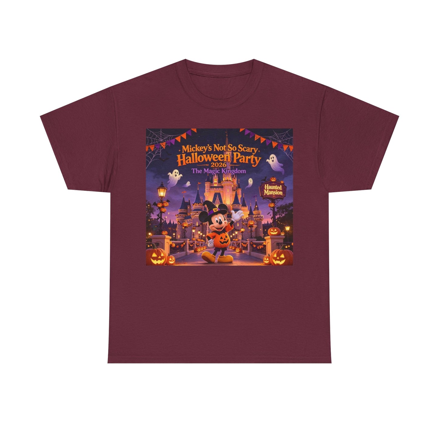 Halloween Mickey T-Shirt — "Not So Scary Halloween Party" Castle Graphic Tee